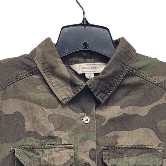 Adam Levine Mens Medium 100% Cotton Camo Long Sleeve Button Up Jacket - Picture 2 of 4